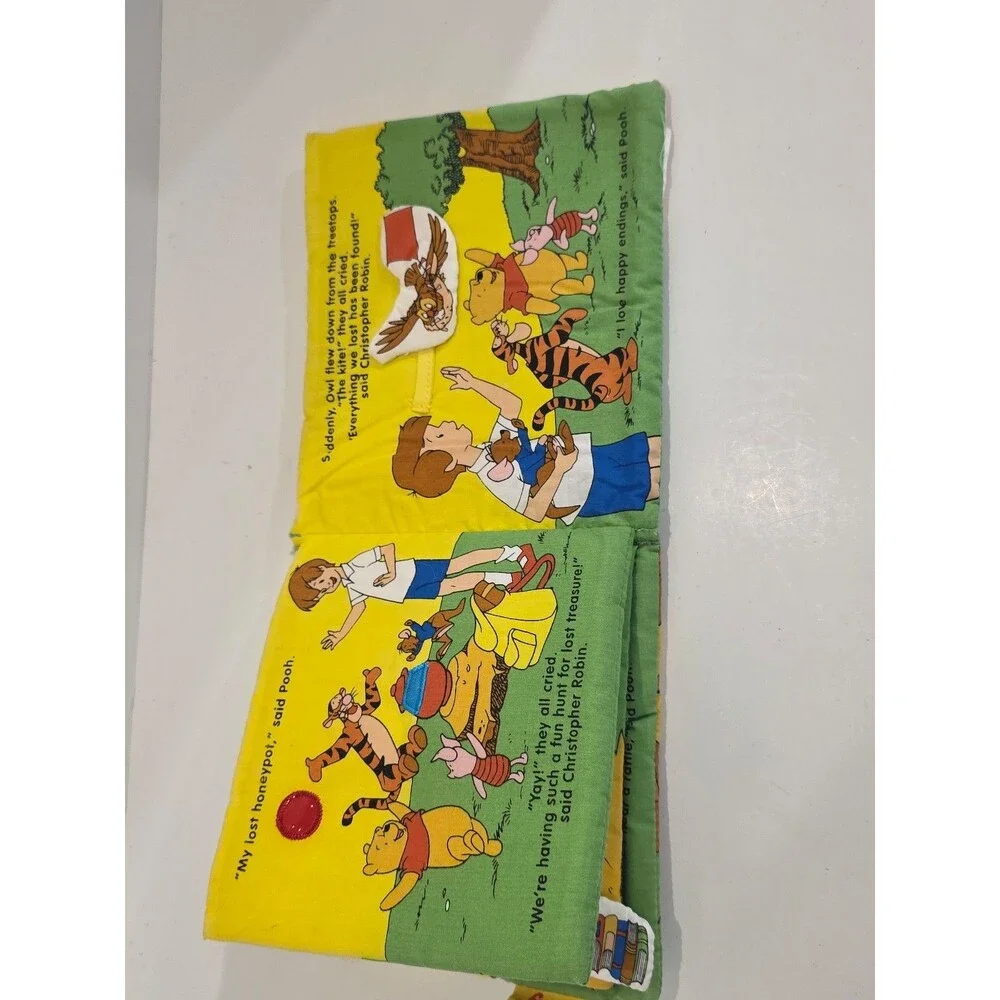 Disney Winnie Pooh Pooh's Big Adventure Soft Cloth Book 2005 SoftPlay Rattle